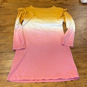 Tea Collection • Dip Dye Ruffle Dress • Golden Yellow • Size 8 • EUC